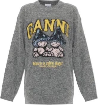 Ganni Donna, Maglie, Grigio, L, new
