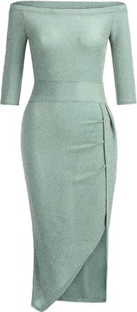 Generic Gold Velour Evening Dresses for Women UK Sexy Ladies Solid Elegant Glitter High Slit Tunics Maxi Dresses Work Occasion Party Prom Formal Gowns Velvet 