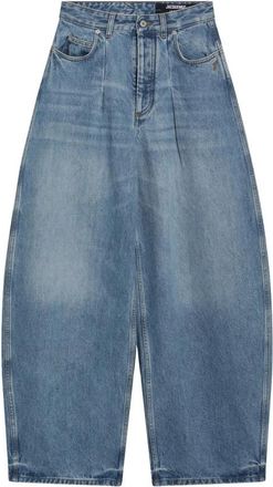 Jacquemus Ovalo de-N&icirc;mes Denim Broek - Dames - Loose Fit Jeans - Blauw - W26 - Denim - Jeans