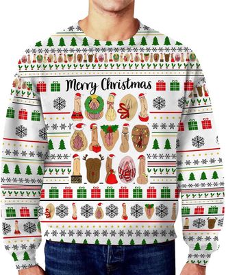 Generic MenS Christmas Jumper Terrifier Jumper 2025 Gifts Mens And Womens Winter Christmas Funny Casual Loose Round Neck Hoodless Sweatshirt Mens Christmas Ho