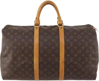 Louis Vuitton Pre-owned Weekend Bags, female, Brown, Size: ONE SIZE Pre-owned Vintage Monogram Keepall Travel Bag