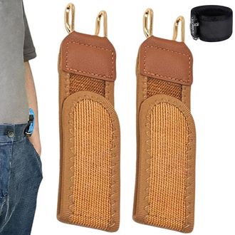 Generic 2Pcs Metal Hook Tactical Elastic Belt, Buckleless Belt Hook, Invisible Stretch Belts For Women Men, Jeans, Work, Casual, Business, Home, Travel, Commu