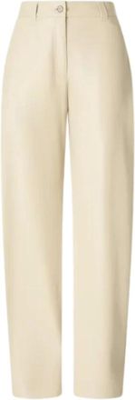 Pinko Pinko, Broeken, Dames, Beige, M, Leer, Panino Broek
