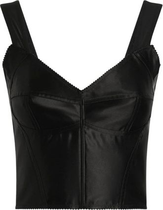 Dolce & Gabbana Tops, Dames, Zwart, M, Zwart Topkleding Aw 25 Stijlvol Chic