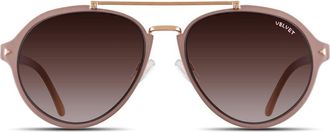 Velvet Eyewear Jesse Sunglass in Mauve at Nordstrom