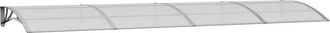 vidaXL Marquesina De Puerta Policarbonato Gris 400x100 Cm Vidaxl