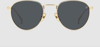 David Beckham eyewear by Round Trim Sunes, Gold & black, One Size