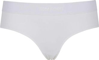 Tom Ford Logo Waistband Thong - Dames - Onderbroek - Wit - L - Ondergoed