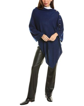 Sofiacashmere Sofiacashmere Button Shoulder Cashmere Wrap