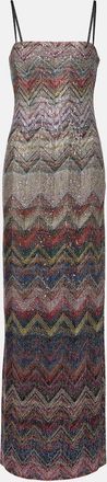 Missoni Abito lungo a zig-zag con decorazioni