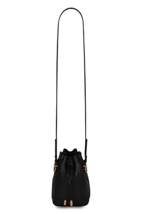 Fendi Womens Minibag Mon Tresor Leather Black Calf Bucket Bags