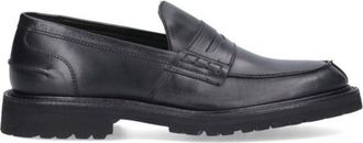 Trickers Sleek Leather Penny Loafers With Sturdy Rubber Sole