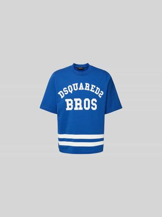 Dsquared2 T-Shirt mit Label-Print in Royal, Gr&ouml;&szlig;e XXL