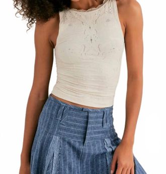 Free People Womens Flirty Flutters Tank Top In Clean Ivory