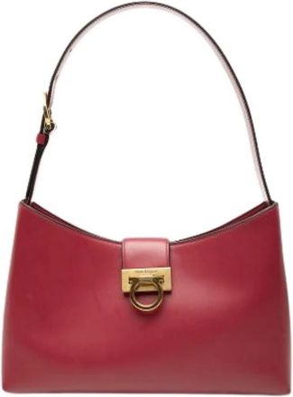Ferragamo Pre-owned Leren Schoudertas - Dames - Vintage Schoudertas - Rood - ONE Size - Leer - Vintage