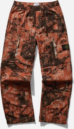 Stone Island Men s Camouflage Cotton Canvas Cargo Trousers Orange