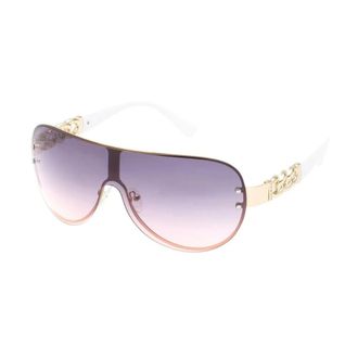 Guess Sunglasses, female, Yellow, Size: ONE SIZE Metal Frame Sunglasses