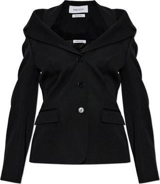 Alexander McQueen Wolblazer - Dames - Blazers - Zwart - S - Wol - Jassen