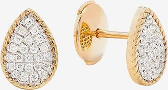 Yvonne Léon Ohrstecker aus Gelbgold und Diamanten Baby Poire