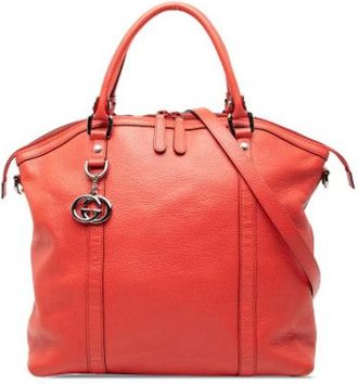 Gucci Pre-owned Vintage Handtas - Dames - Vintage Handtas - Rood - ONE Size - Leer - Vintage