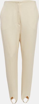Nanushka Cream Jersey Darby Stirrup Leggings