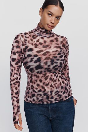 AFRM Zadie Mesh Mock Neck Top