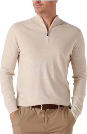 Stefano Lauran Truien & Vesten, Heren, Beige, M, Wol, Half Zip Anders