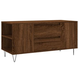 vidaXL Vidaxl - Mesa De Centro Madera De Ingenier&iacute;a Marr&oacute;n Roble 102x44,5x50 Cm
