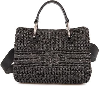 Emporio Armani Geweven Leren Kleine My EA Tas - Dames - Handtassen - Zwart - ONE Size - Leer - Tassen