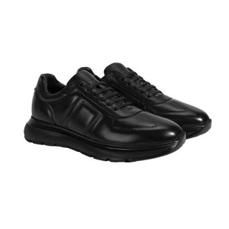 Desa Mens Leather Trainers, Breathable Autumn/Winter Sneakers, Low Heel, Lace-Up, Comfortable Fit, 3.5 cm Heel, Rain-Ready, Fashion Sneaker, Regular Width 