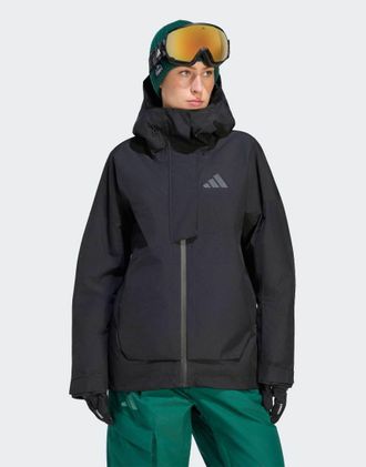 adidas Terrex xploric giacca a 2 strati climaproof imbottita nera-Nero