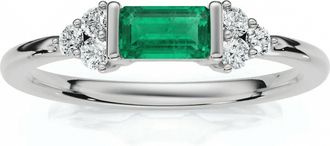 Pompeii3 1/3Ct Thin Emerald Diamond Stackable Wedding Ring 14k Gold Lab Grown