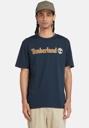 Timberland T-Shirt TIMBERLAND KENNEBEC RIVER Linear Logo Short Sl, Herren, Gr. XL, blau (schwarz sapphire), Jersey, Obermaterial: 100% Baumwolle, unifarben, Rund