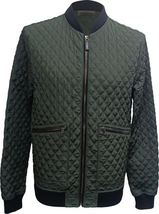 Dolce & Gabbana Dolce & Gabbana gewatteerde bomberjack in olijfgroen polyamide