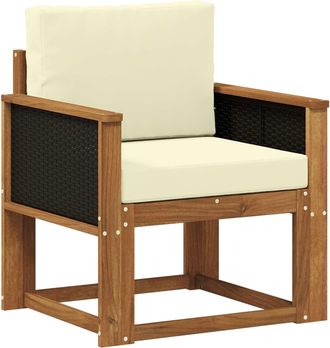 vidaXL Sof&aacute; Intermedio De Exterior Madera De Acacia S&oacute;lida Natural Vidaxl