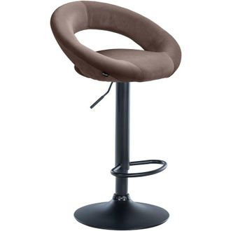 Clp Taburete De Bar De Terciopelo Olinda Marr&oacute;n Negro