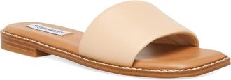 Steve Madden Sandra Sandals Womens Tan Leather Square Toe Slides ZOGG1380