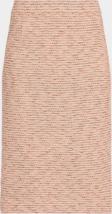 Misook Ribbon Tweed Knit Straight Skirt