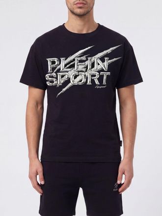 Plein Sport T-shirt in jersey di cotone con logo stampato a contrasto