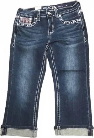 Grace in L.A. Women s Capri Jeans In Denim