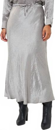 Esqualo Acetate Long Skirt In Light Grey