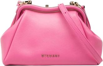 Bulgari Pre-owned Crossbody Bag - Dames - Vintage Schoudertas - Roze - ONE Size - Leer - Vintage