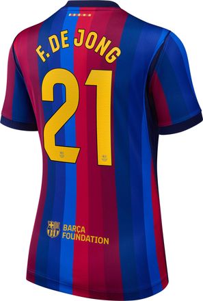Nike Frenkie de Jong Barcelona 2026/27 Stadium Home Nike Womens Dri-FIT Soccer Jersey in Red | NN204353811-FCB