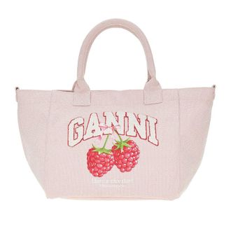 Ganni Shopping bag with Raspberries print Woman One Size