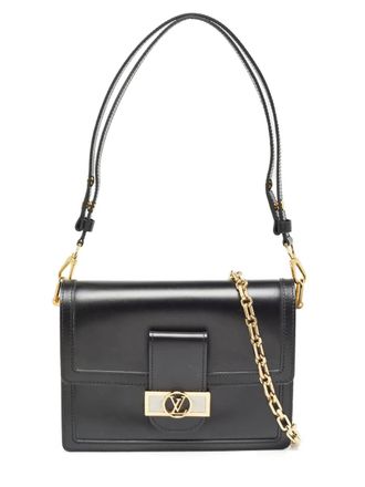 Louis Vuitton Dauphine MM shoulder bag - women - Leather/Alcantara - One Size - Black