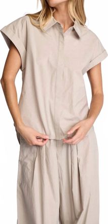 Sundays Asher Collared Shirt In Willow Grey