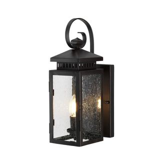 Netlighting Hythe 1 Light Outdoor Wall Lantern Light Old Bronze IP43 E14 in Brown