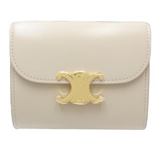 Celine Beige Leather Wallet (Tri-Fold) (Pre-Owned)