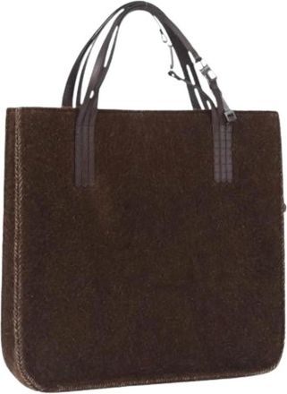 Chanel Pre-owned Tote Bags, female, Brown, Size: ONE SIZE Pre-owned Vintage Canvas Tote Bag