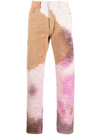 Givenchy Jeans met tie-dye print - Bruin